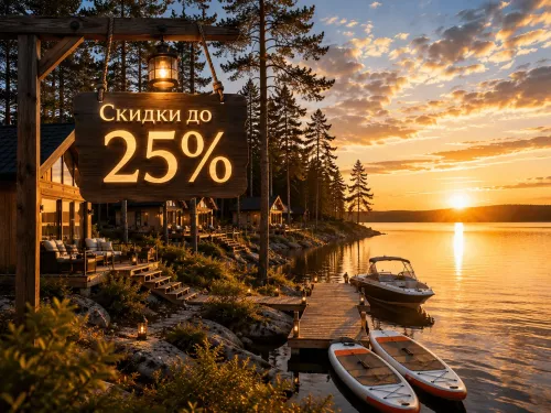 Горящее предложение лета: скидка до 25% на аренду коттеджей